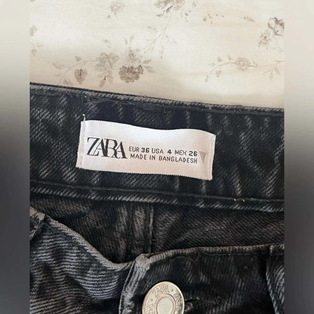 Zara Black Denim Jeans Size US 4 - Picture 3 of 3